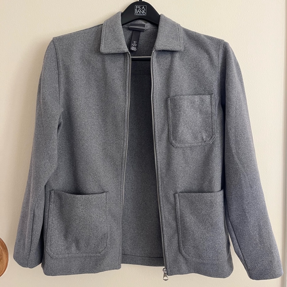 Mens H&M grey shirt jacket